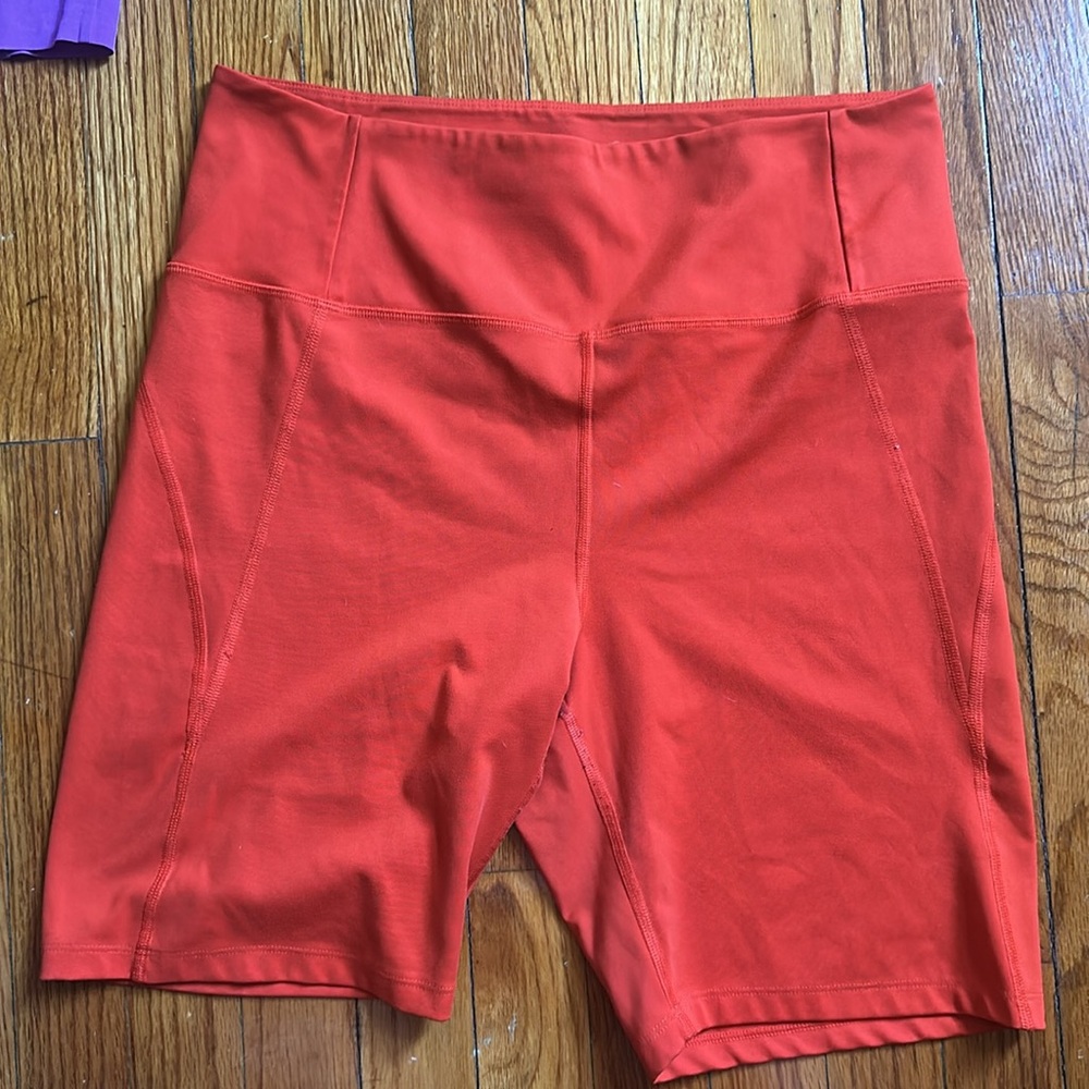 Girlfriend Collective Red Bike Shorts